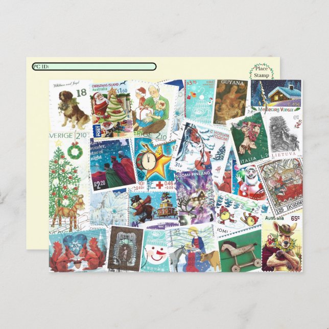 Postal Festiva Postcrossing -International Postage Christmas (Anverso / Reverso)