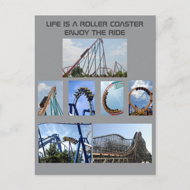 Postal Festiva Poster de la pascua de montaña rusa (Anverso)