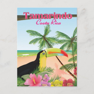 Postal Festiva Poster de vacaciones en playa de Tamarindo Costa R