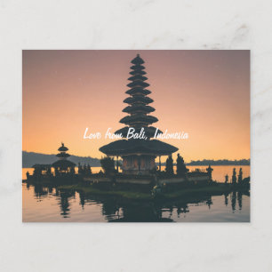 Postal Festiva Postura de vacaciones en Indonesia de Bali