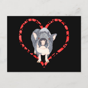 POSTAL FESTIVA POT BELLIED PIG HEART