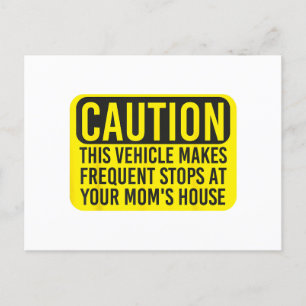 Postal Festiva Precaución: Este Vehículo Se Detiene Frecuentement