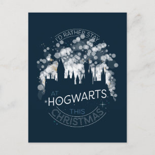 Postal Festiva Prefiero Quedarme En Luces Mágicas De HOGWARTS™ Ar