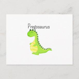 Postal Festiva Pregosaurus divertido Dinosaurio Fiesta de Bebé Em
