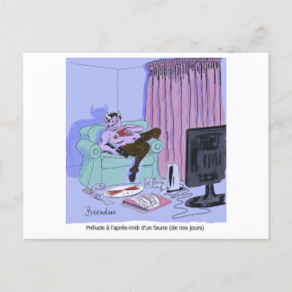 Postal Festiva Prélude à l'après-midi d'un faune de Debussy