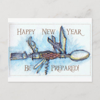 Postal Festiva Prepararse para Año Nuevo