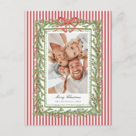 Postal Festiva Preppy Coastal Bow Family Photo Christmas Holiday