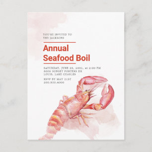 Postal Festiva Presupuesto 4 de julio Langostinos Hervidos Anuale
