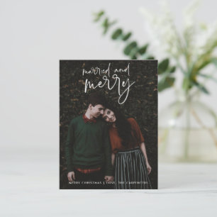 Postal Festiva Presupuesto de Navidades de fotografía casados con