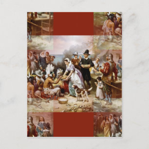 Postal Festiva primer día de acción de gracias