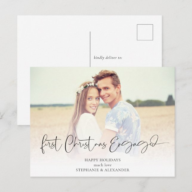 Postal Festiva Primeros nombres de superposición de fotos de Navi (Anverso / Reverso)