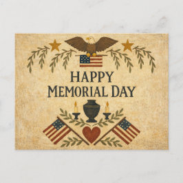 Postal Festiva Primitive Americana Memorial Day 
