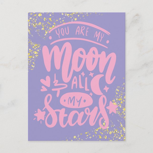 Postal Festiva Prisión de San Valentín a larga distancia Púrpura  (Anverso)