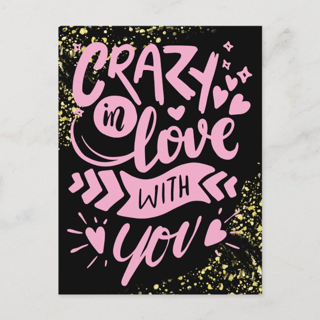 Postal Festiva Prisión de San Valentín Larga distancia Amor Negro (Anverso)