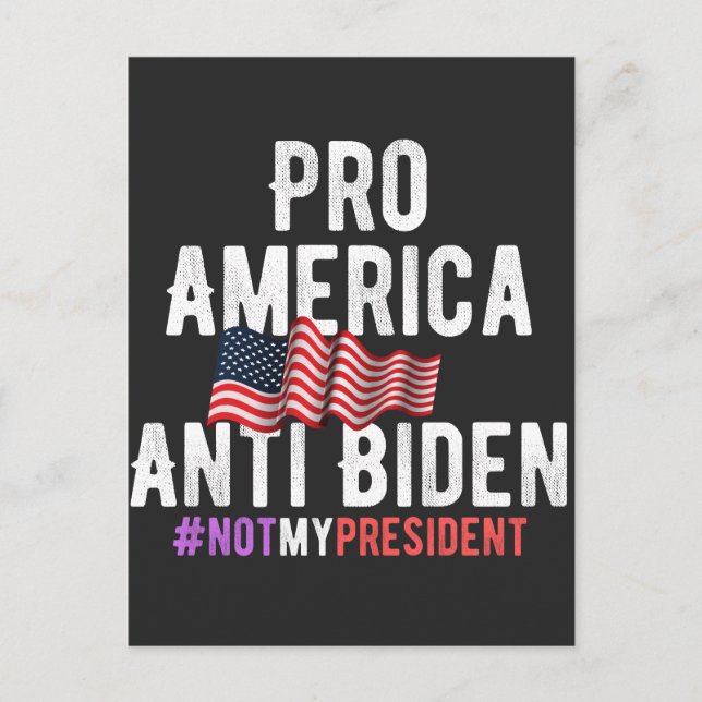 POSTAL FESTIVA PRO AMERICA ANTI BIDEN (Anverso)