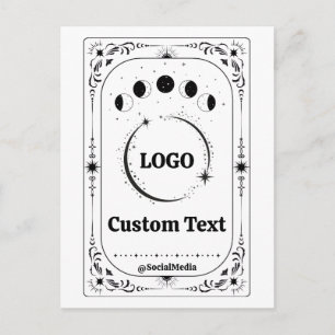 Postal Festiva Promoción de Logotipo de Negocio de Tarot Personal