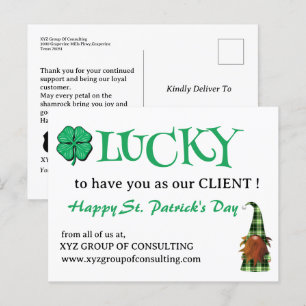 Postal Festiva Promoción de negocios en el Día de San Patricio