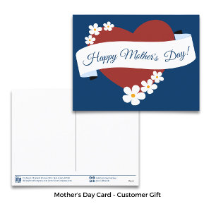 Postal Festiva Promoción Red Heart Feliz Día de la Madre