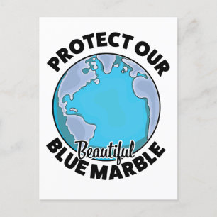 Postal Festiva Protege Nuestro bello Mármol Azul