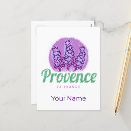 Postal Festiva Provenza Retro Lavender Riviera Francesa Francia
