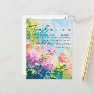Postal Festiva Proverbs 9:10 The fear of the Lord Abstract Floral