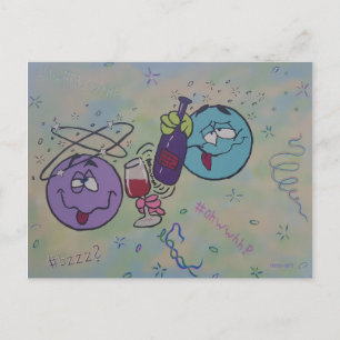 Postal Festiva Prueba de vino