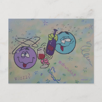 Postal Festiva Prueba de vino