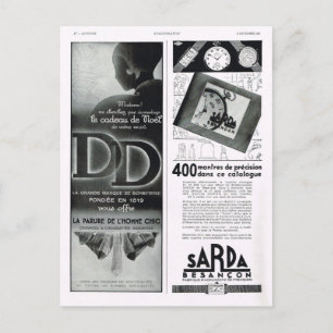 Postal Festiva Publicidad, Sarda, Besançon