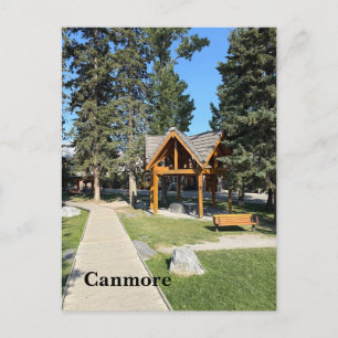 Postal Festiva Pueblo de Canmore en Alberta Canadá