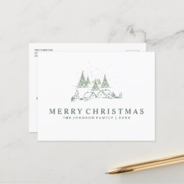 Postal Festiva Pueblo de Navidades Snowy