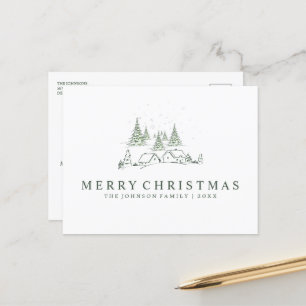 Postal Festiva Pueblo de Navidades Snowy