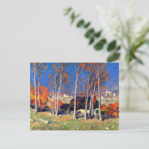 Postal Festiva Pueblo solitario en el St Lawrence- Gagnon