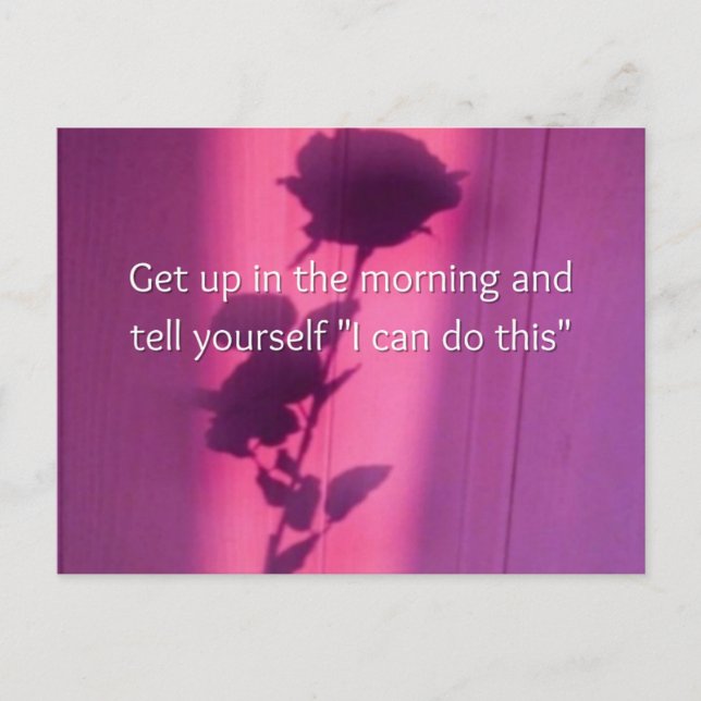 Postal Festiva Puedo Hacer Este Poder Motivador Chica (Anverso)