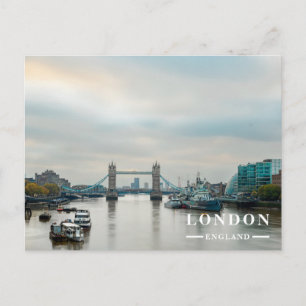 Postal Festiva Puente de la Torre Londres Río Támesis