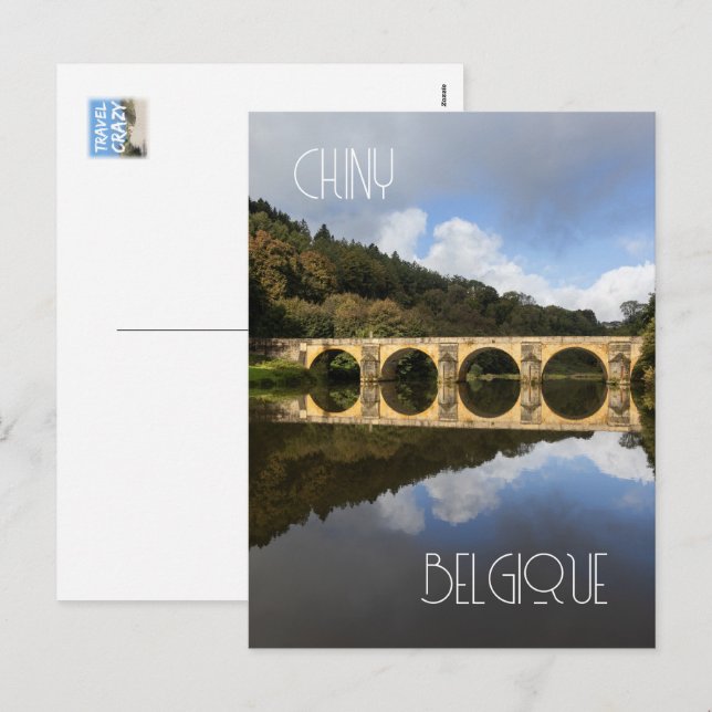 Postal Festiva Puente de San Nicolás, Chiny, Bélgica (Anverso / Reverso)