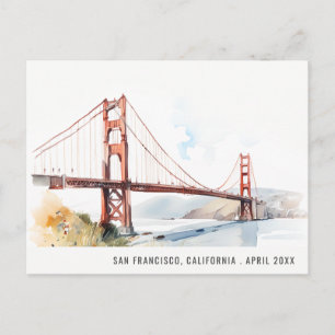 Postal Festiva Puente Golden Gate Paisaje Viajes San Francisco