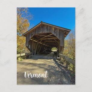 Postal Festiva puente Grist Mill en Vermont