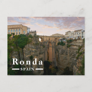 Postal Festiva Puente histórico en Ronda Andalucía España 