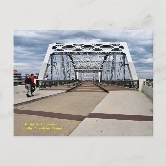 Postal Festiva Puente peatonal Shelby, Nashville Tenn. (Anverso)