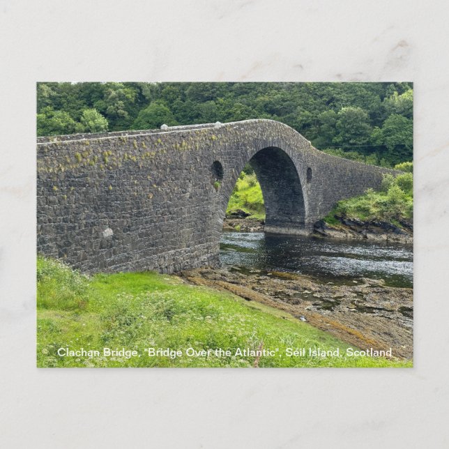 Postal Festiva "Puente sobre el Atlántico", Isla Seil, Escocia (Anverso)