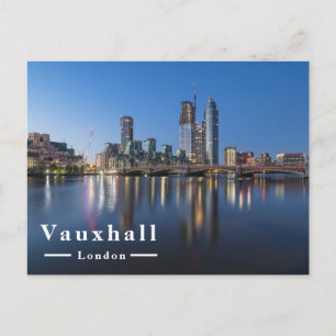 Postal Festiva Puente Vauxhall Londres horizonte crepuscular
