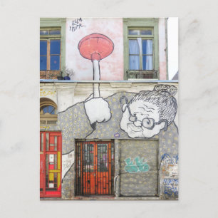 Postal Festiva Puerta de Arte Callejero de Valparaiso Chile