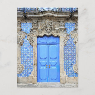 Postal Festiva Puerta del Palacio de Portugal