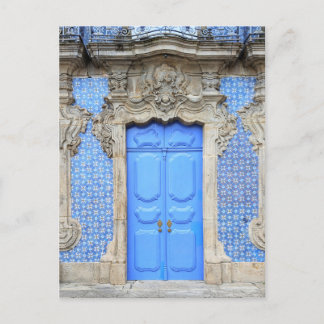 Postal Festiva Puerta del Palacio de Portugal