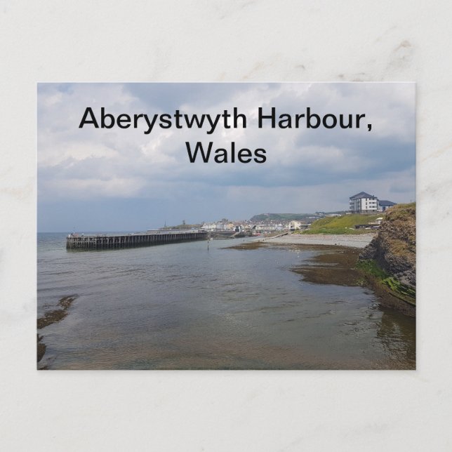 Postal Festiva Puerto de Aberystwyth, Gales (Anverso)