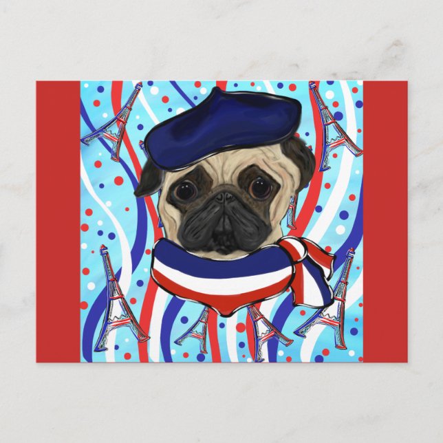 Postal Festiva Pug (Anverso)