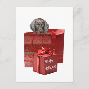 Postal Festiva Puntero cortopardo de Happy Holidays