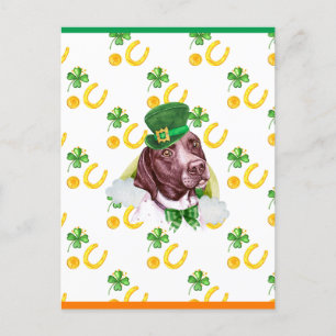 Postal Festiva Puntero Trébol Día de San Patricio