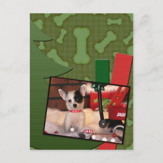 Postal Festiva Puntos lindos de la chihuahua del perrito del