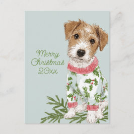 Postal Festiva Puppy in Pajamas Blue Flat
